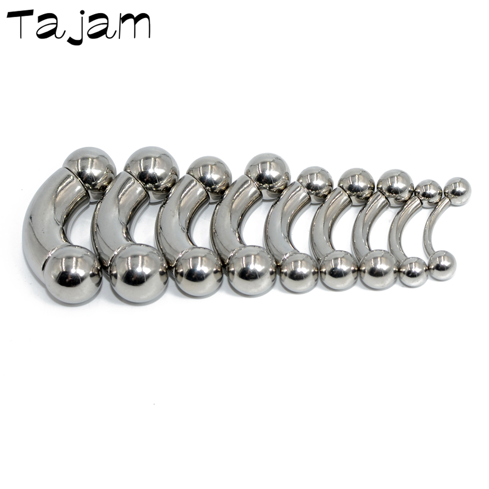 Nipple Bar Curved - 1PC Stainless Steel Straight Barbell Rings