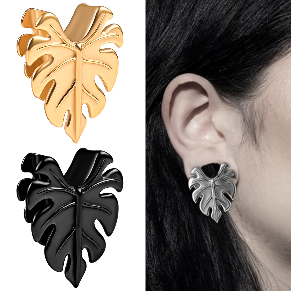 Body Jewelry Hangers - Vanku 2PCS Leaves Open Saddle Ear