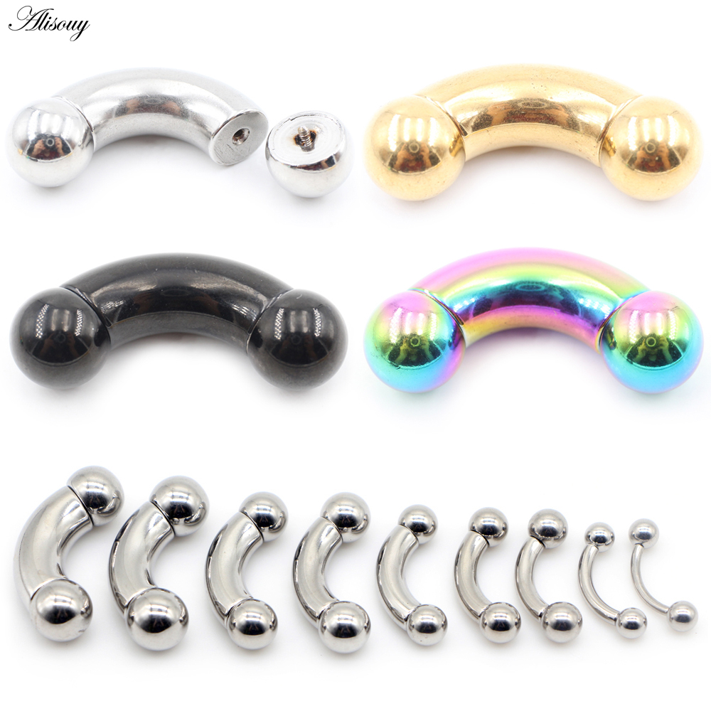 Nipple Bar Curved - Alisouy 1pc Stainless Steel Big size
