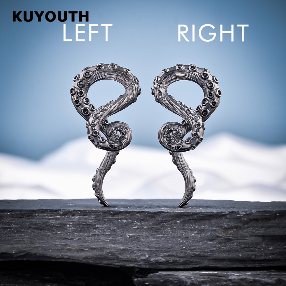 Body Jewelry Hangers - ​KUYOUTH Popular Copper Octopus Tentacles Ear