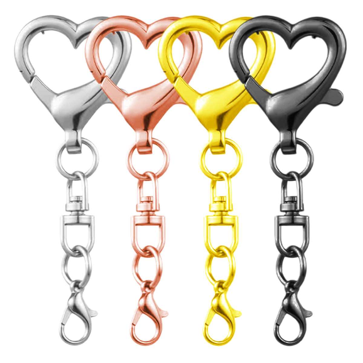 Body Jewelry Diy - 5/15/30Pcs Heart Shaped Swivel Clasp Spring