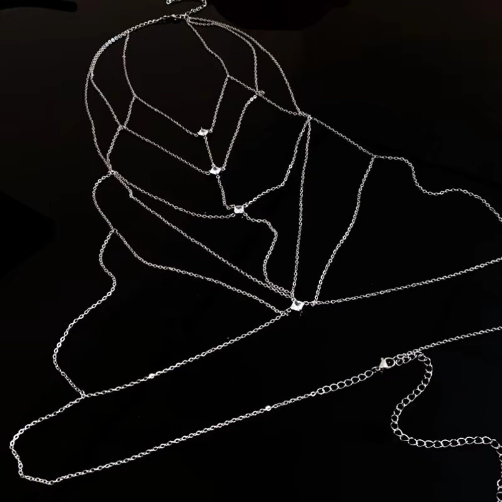 Body Jewelry Chest - Body Jewelry Glitter Rhinestone Bust Chain