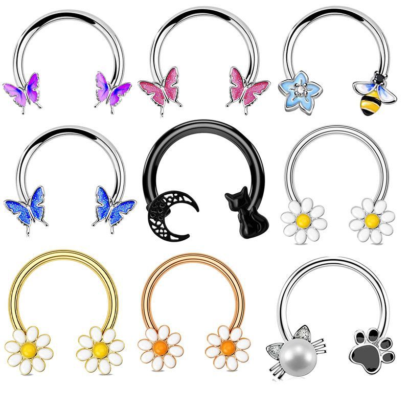 Body Jewelry Ear Piercing - 16G Septum Ring Daith Piercing Jewelry