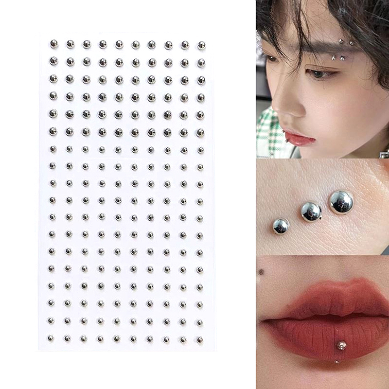 Body Jewelry Stickers - Diamond Sticker Fake Nose Stud Self