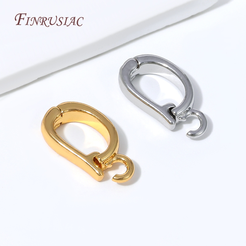 Body Jewelry Diy - 18K Gold Plated Enhancer Bail Clasp,D
