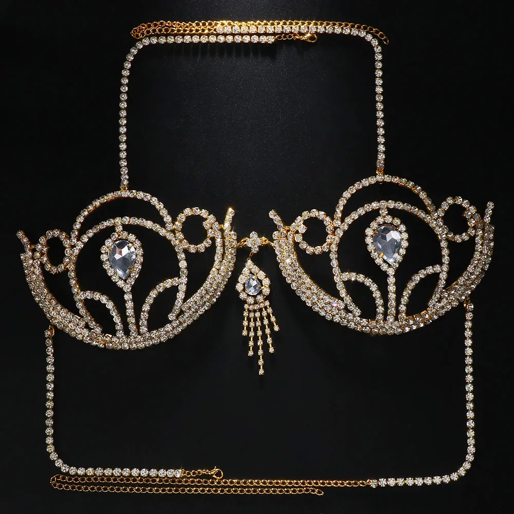 Luxury Rhinestone Bikini Bra G - Body Jewelry Chest review and price