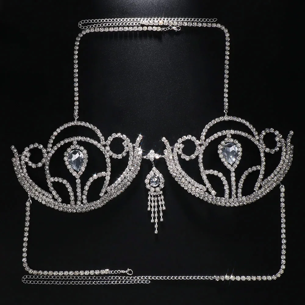 Luxury Rhinestone Bikini Bra G - Body Jewelry Chest review and price