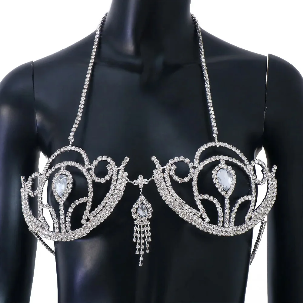 Luxury Rhinestone Bikini Bra G - Body Jewelry Chest review and price