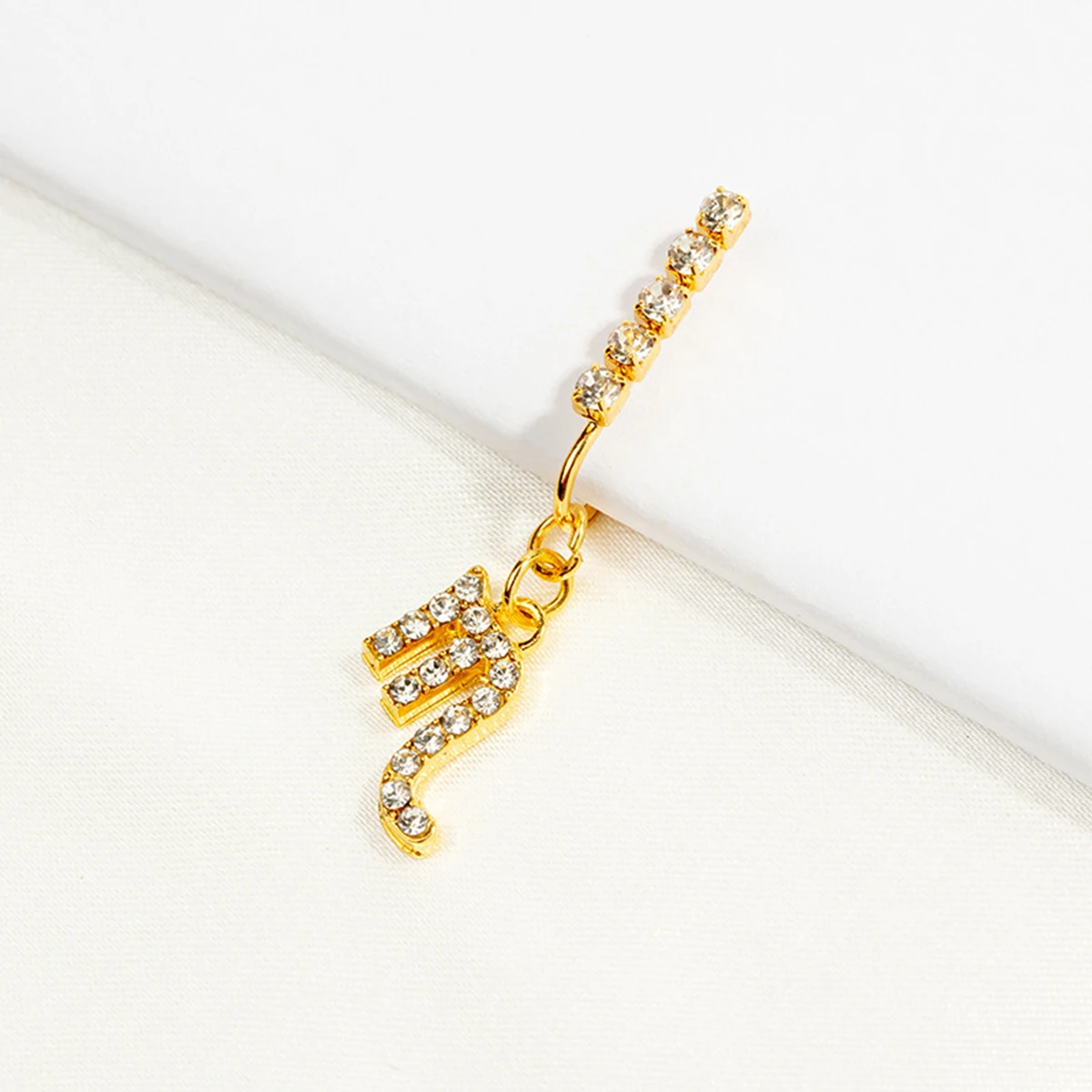 2 Pack Ear Clips Metal Zircon  - Body Jewelry Ear Piercing review and price