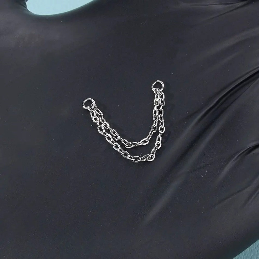 Titanium Nose Chain Three Laye - Body Jewelry Ear Piercing review and price