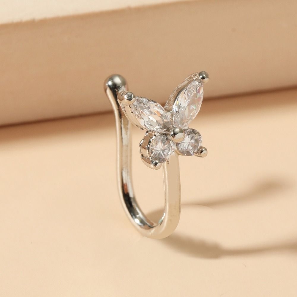 Rhinestone Butterfly Nose Ring - Body Jewelry Ear Piercing review and price