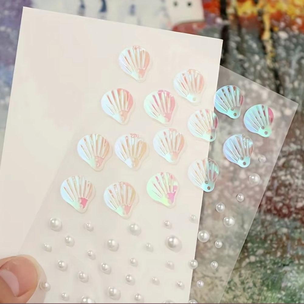 1Sheet Iridescent Shell Mixed  - Body Jewelry Stickers review and price