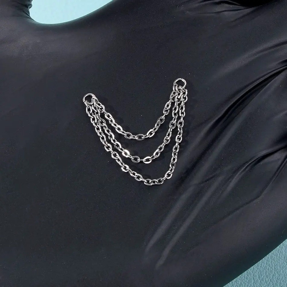 Fashion Titanium Nose Chain Do - Body Jewelry Ear Piercing review and price