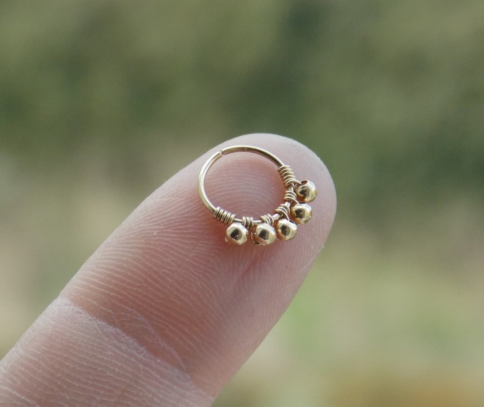 14K Gold Filled Beaded Nose Ri - Body Jewelry Hangers review and price