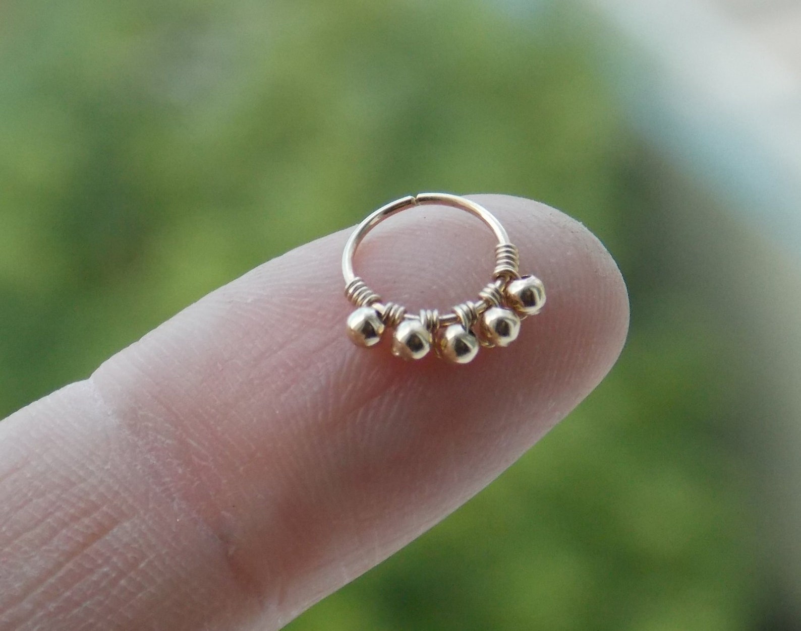 14K Gold Filled Beaded Nose Ri - Body Jewelry Hangers review and price