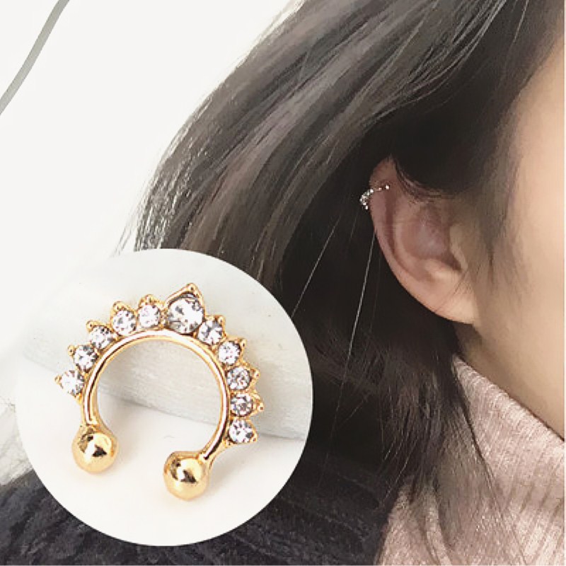 1PC U-Shape Nose Clip Fake Nos - Body Jewelry Ear Piercing review and price