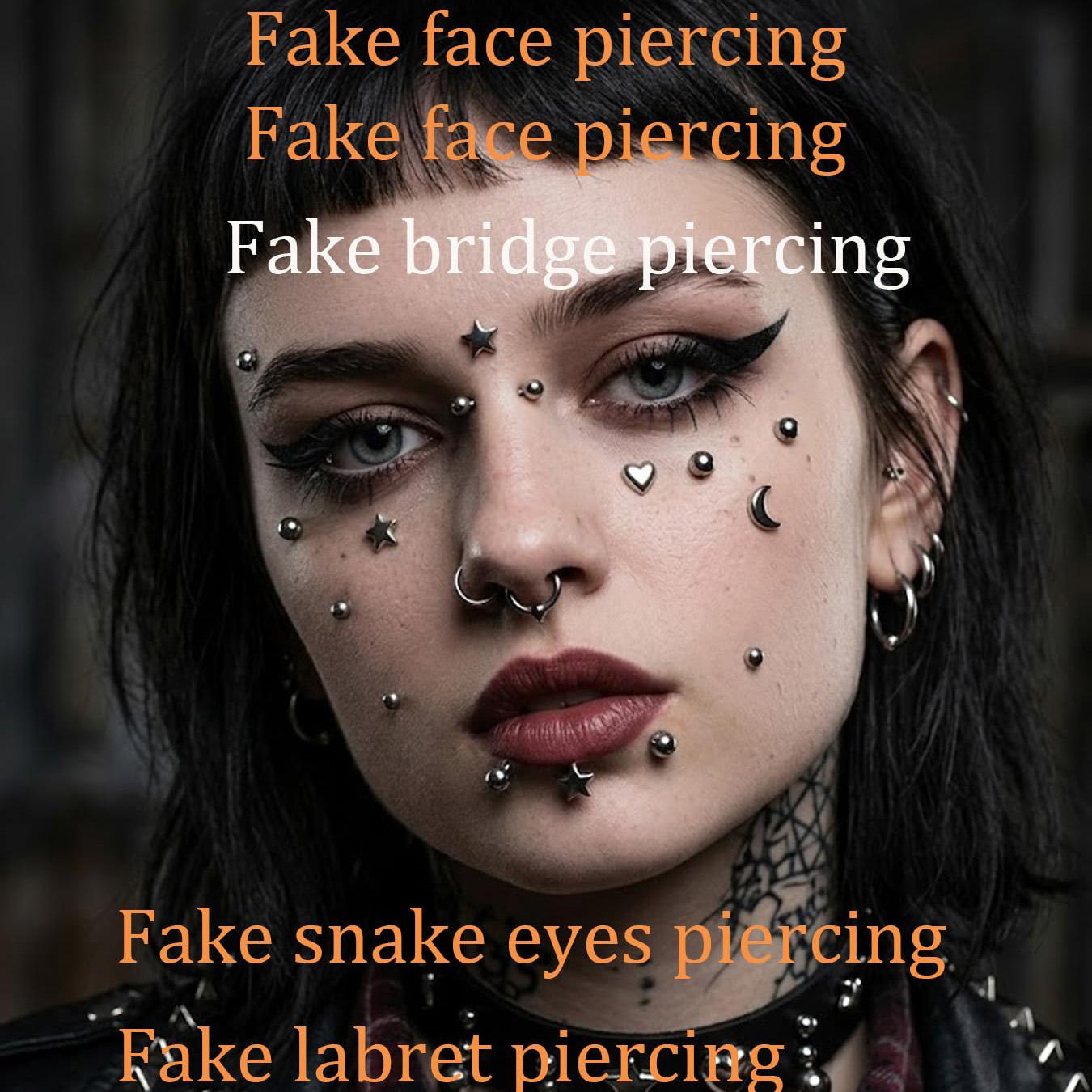 Fake Piercings Balls Stick on  - Body Jewelry Stickers review and price