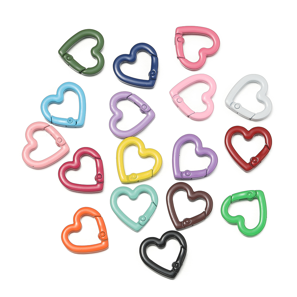 5pcs/lot Heart Spring Clasp Op - Body Jewelry Diy review and price