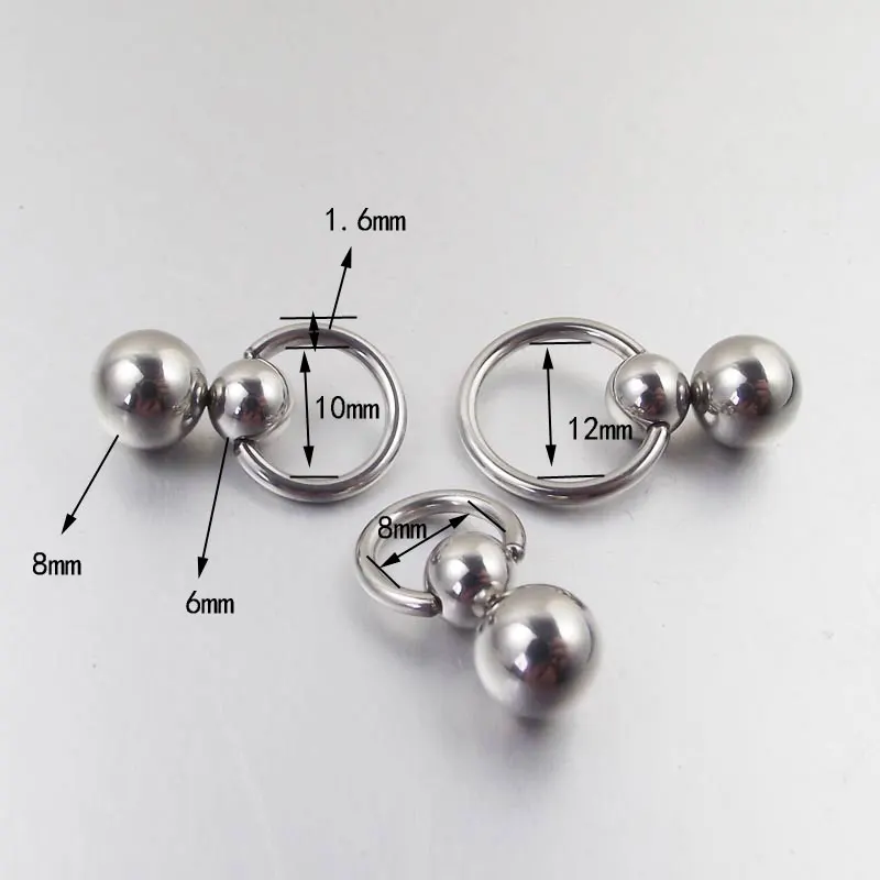 Stainless Steel Double Ball Cu - Nipple Bar Curved review and price