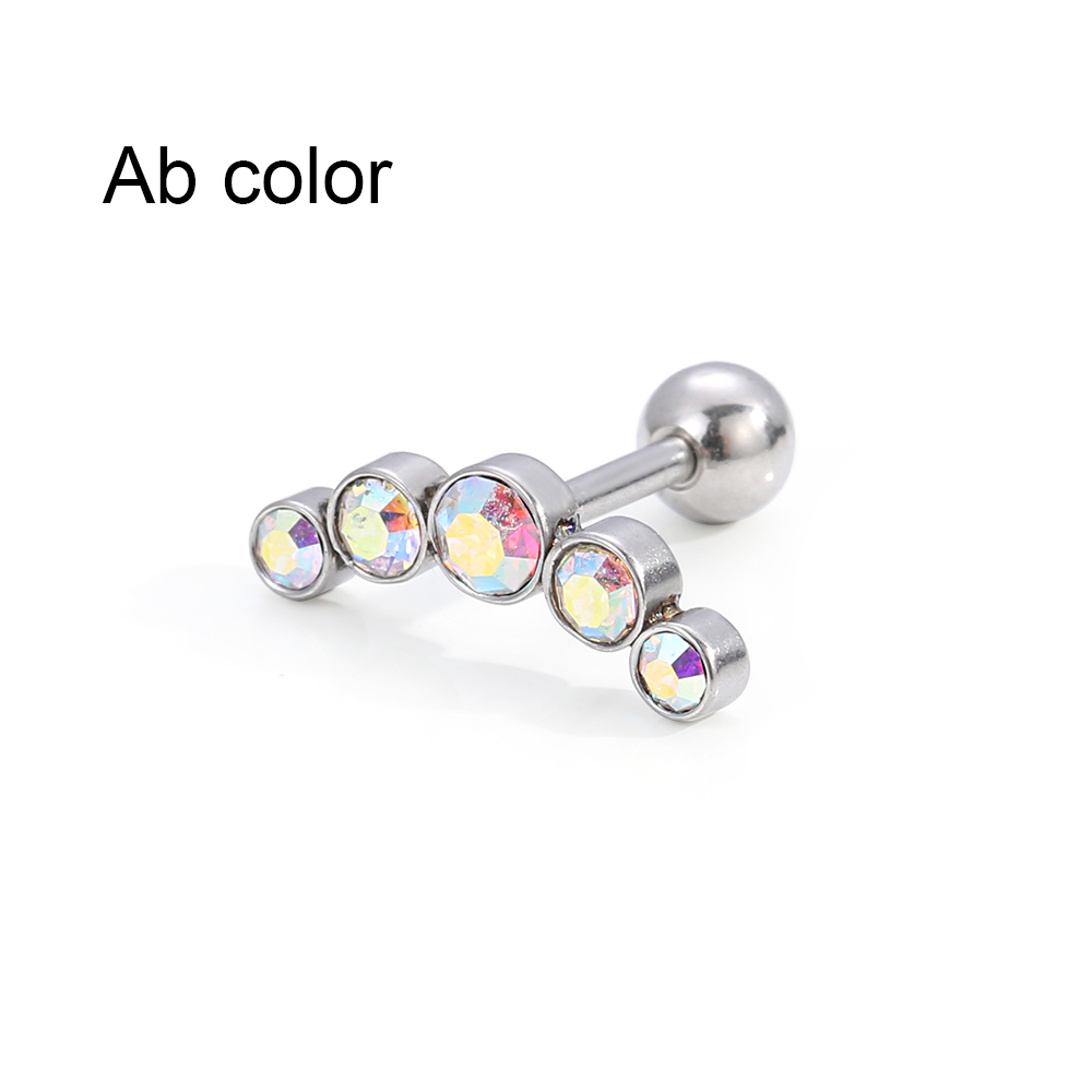 1Pcs Fashion 16G Crystal Gem O - Body Jewelry Ear Piercing review and price