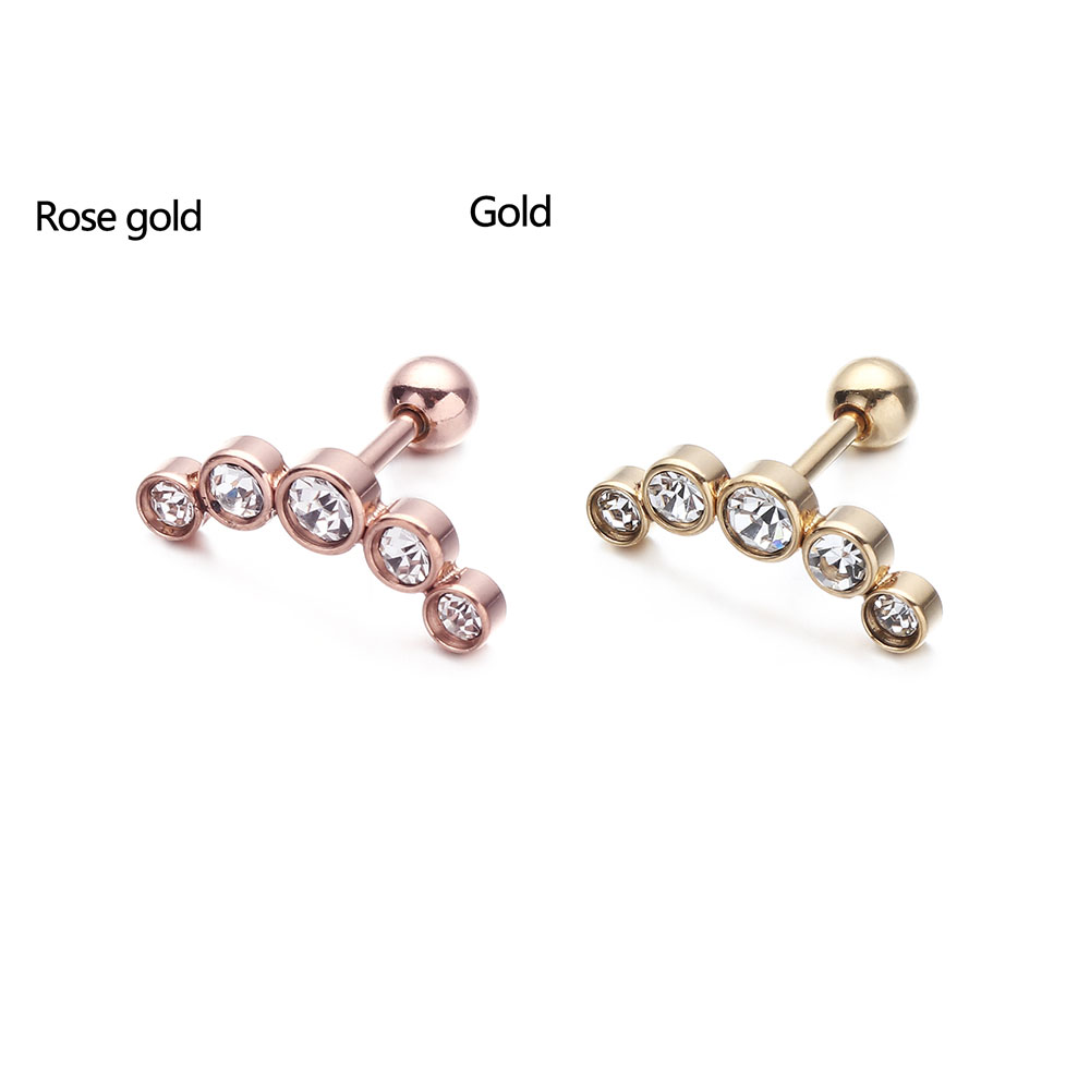 1Pcs Fashion 16G Crystal Gem O - Body Jewelry Ear Piercing review and price