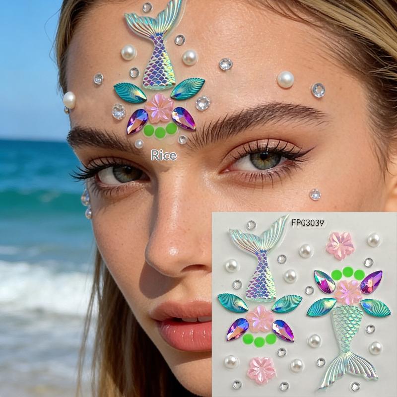 Face Jewel Stickers Iridescent - Body Jewelry Stickers review and price