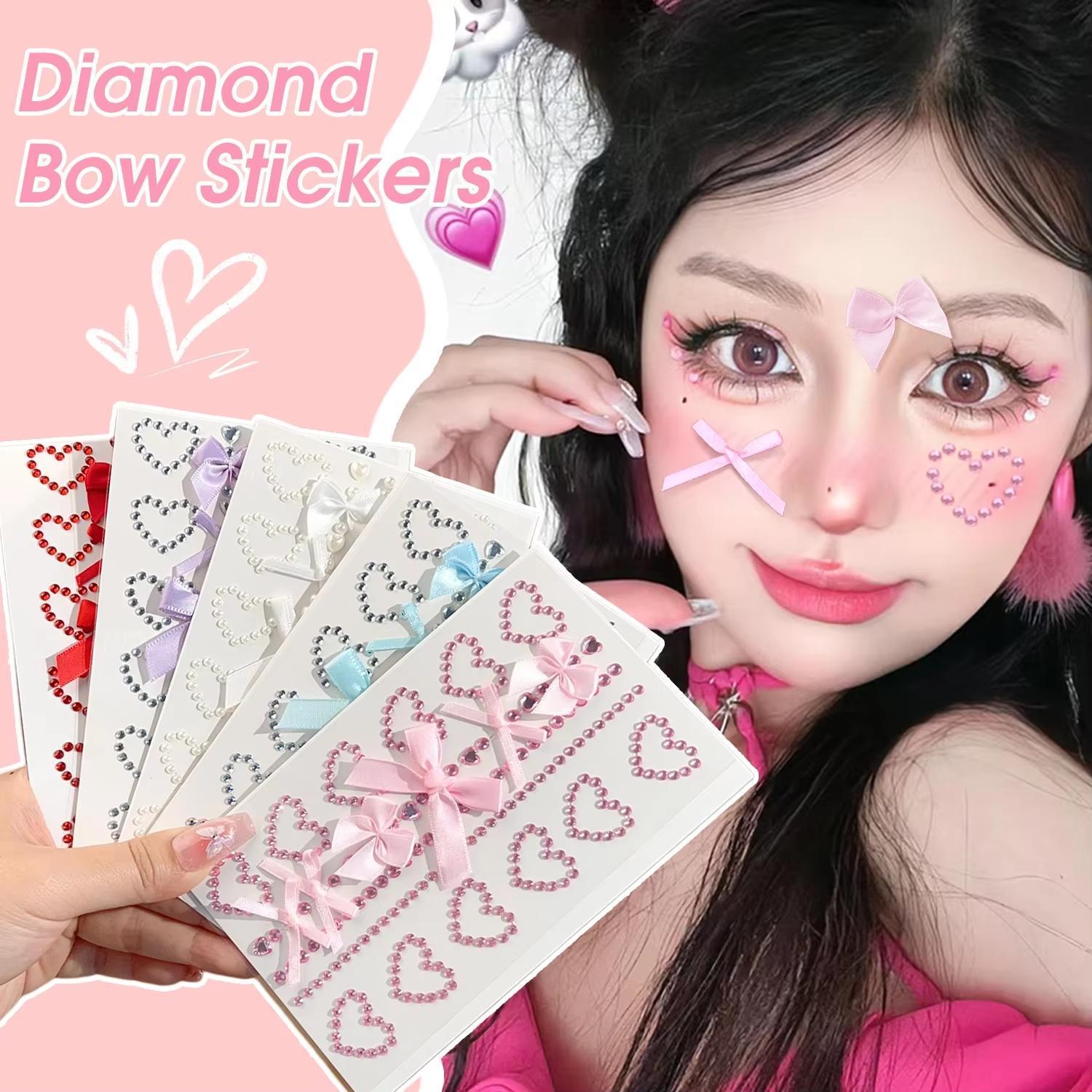 1 Sheet Red Ribbon Bow Sparkly - Body Jewelry Stickers review and price