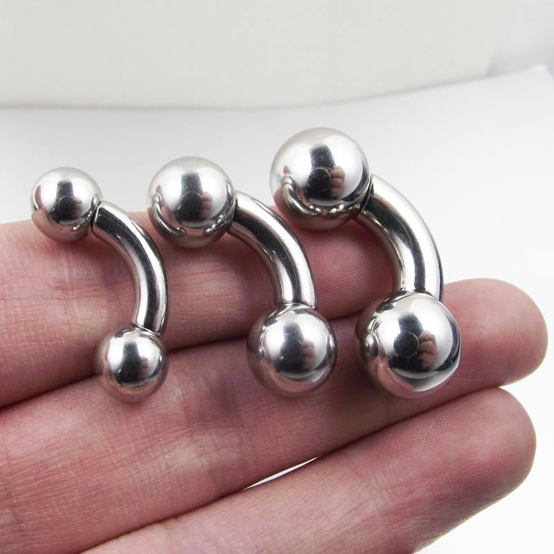1Pc Big Size Straight Barbell  - Nipple Bar Curved review and price