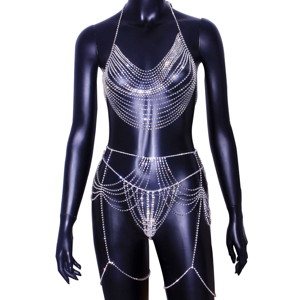 Sexy Body Chain Waist Chain Cr - Body Jewelry Chest review and price