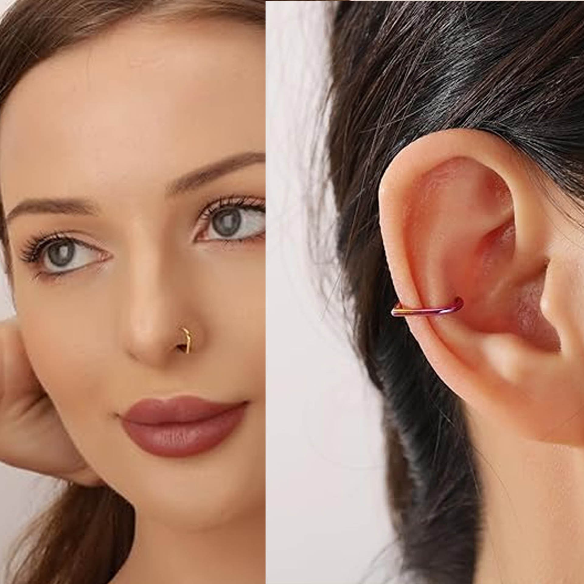 5Pcs Stainless Steel Fake Nose - Body Jewelry Ear Piercing review and price
