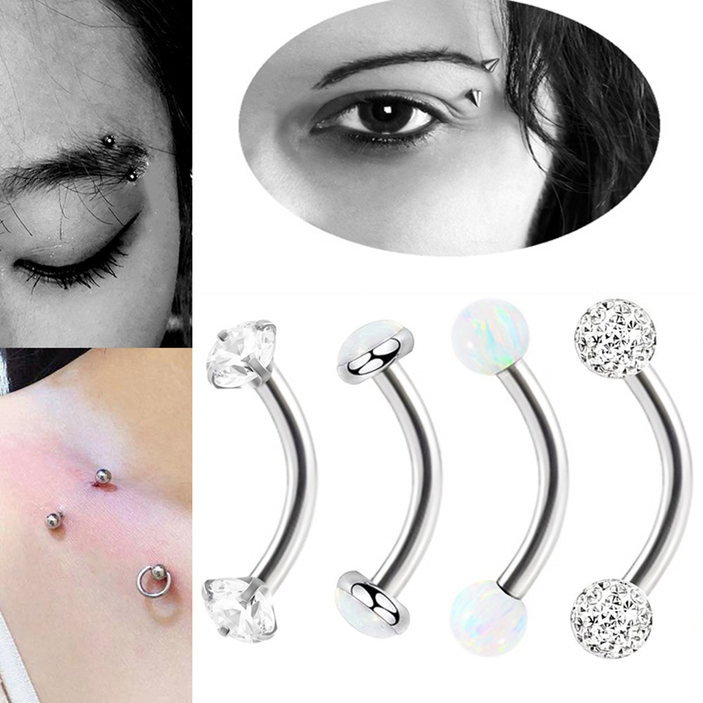 6pc 16g Mixed Type Opal Crysta - Body Jewelry Metal Types review and price