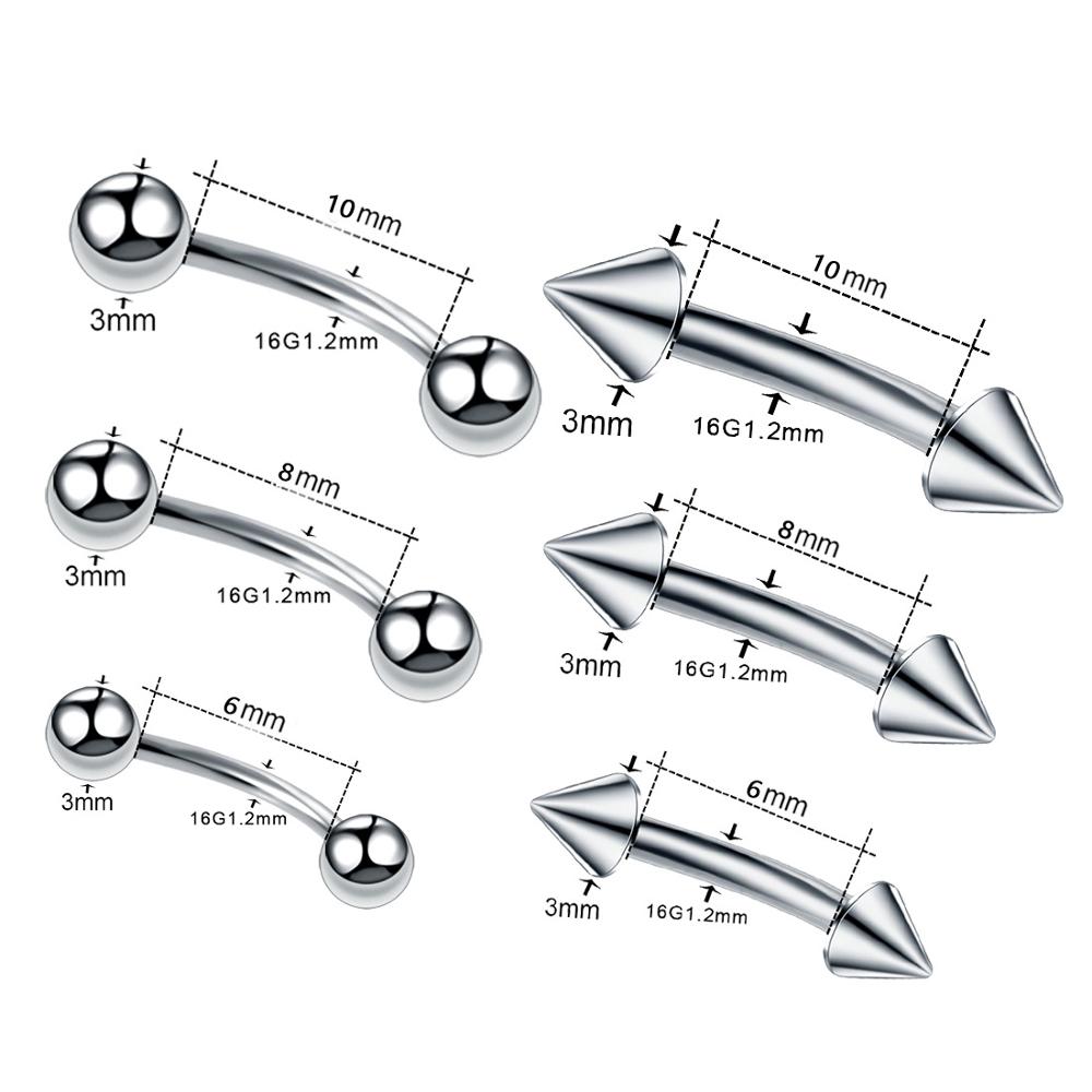 10pc/lot Eyebrow Piercing Curv - Nipple Bar Curved review and price