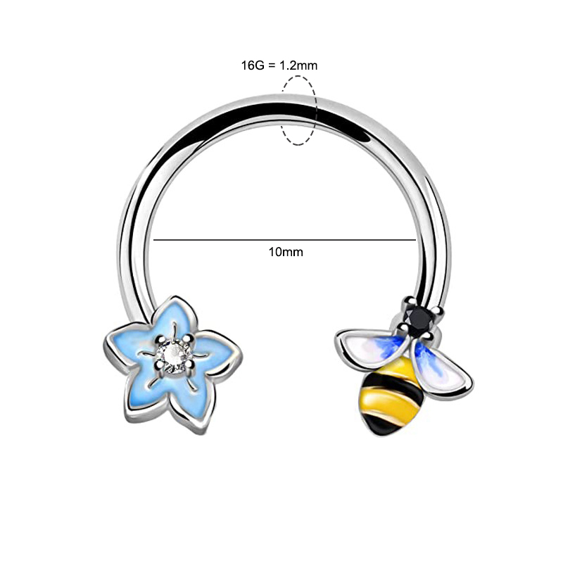 16G Septum Ring Daith Piercing - Body Jewelry Ear Piercing review and price