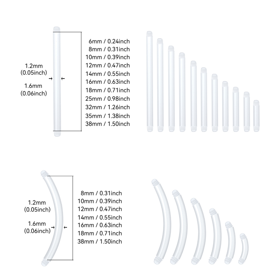 50Pcs/lot 14G Straight Bar Par - Nipple Bar Curved review and price