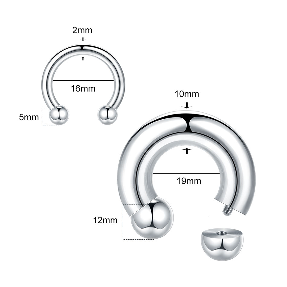 1PC 18G-00G Large Gauge Stainl - Body Jewelry Hangers review and price