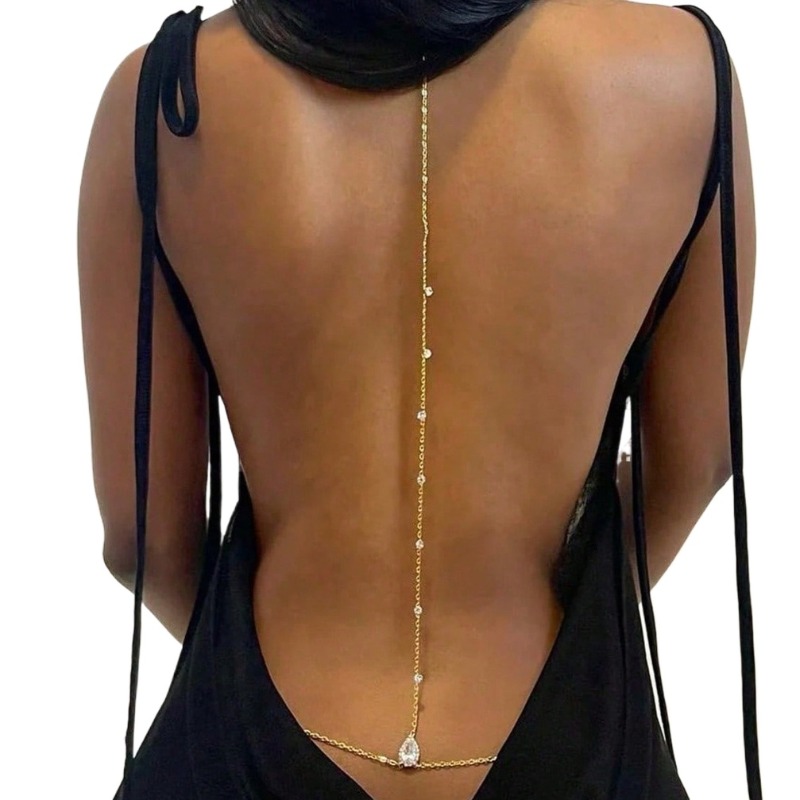 Bride Backless Rhinestone Wate - Body Jewelry Chest review and price