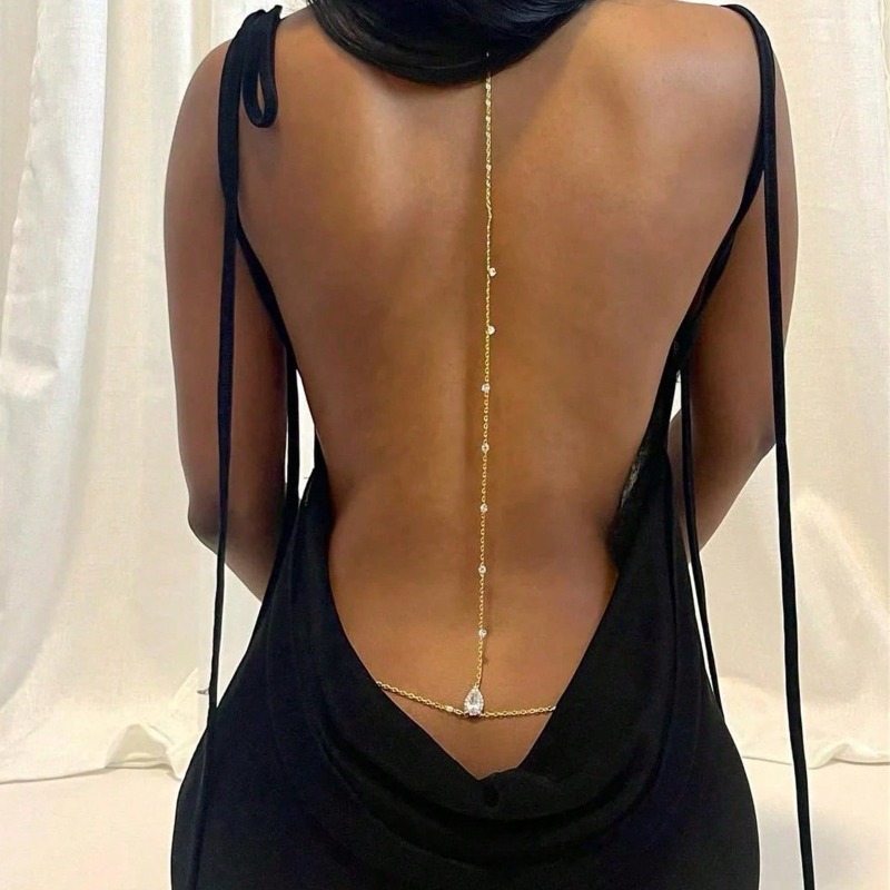 Bride Backless Rhinestone Wate - Body Jewelry Chest review and price