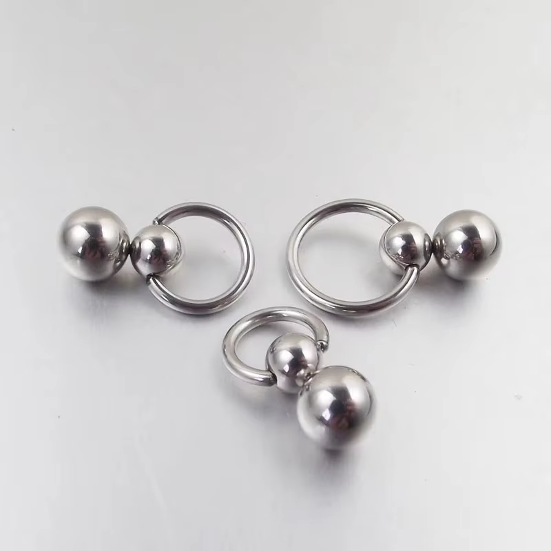 1Pcs Stainless Steel Double Ba - Nipple Bar Curved review and price