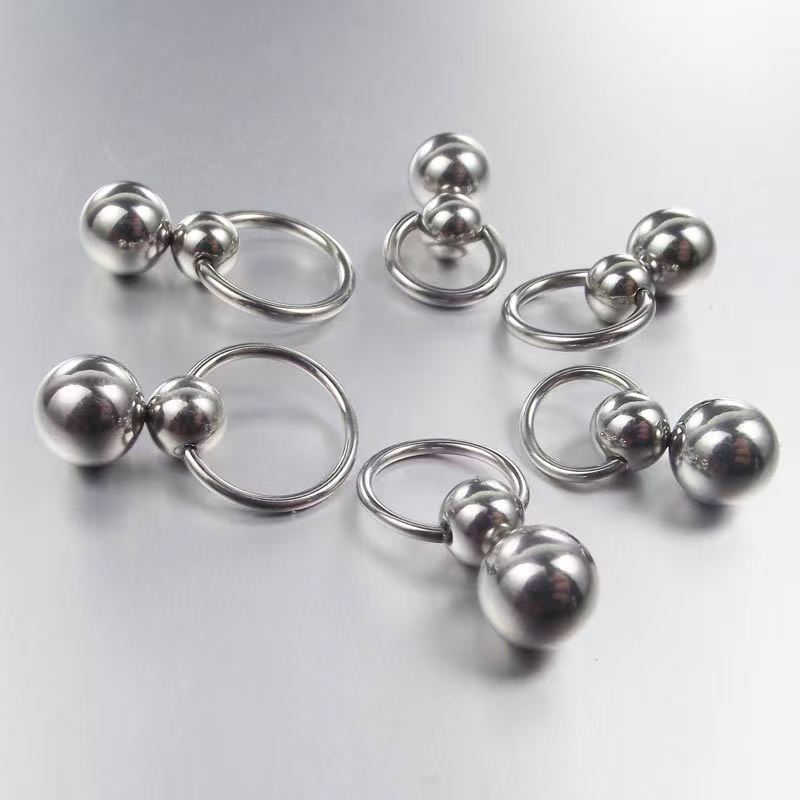 1Pcs Stainless Steel Double Ba - Nipple Bar Curved review and price