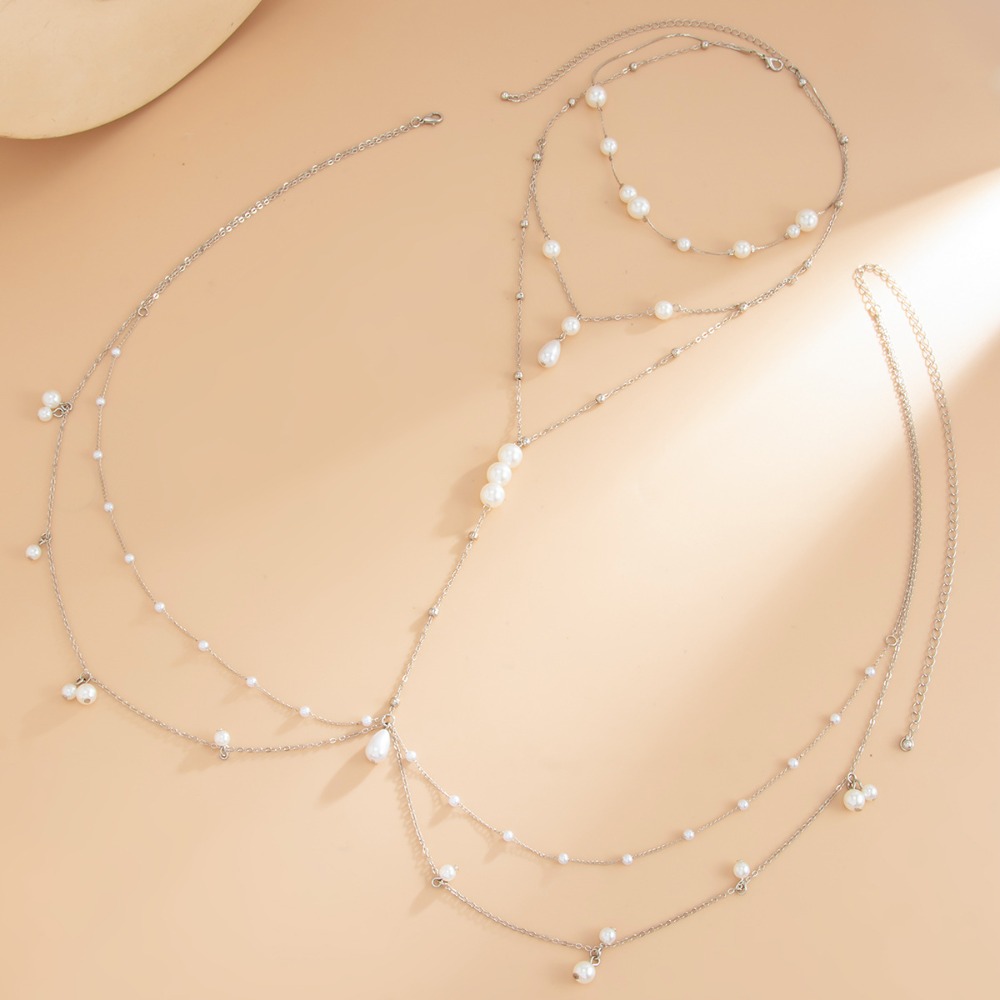 Multi Layer Imitation Pearl Ne - Body Jewelry Chest review and price