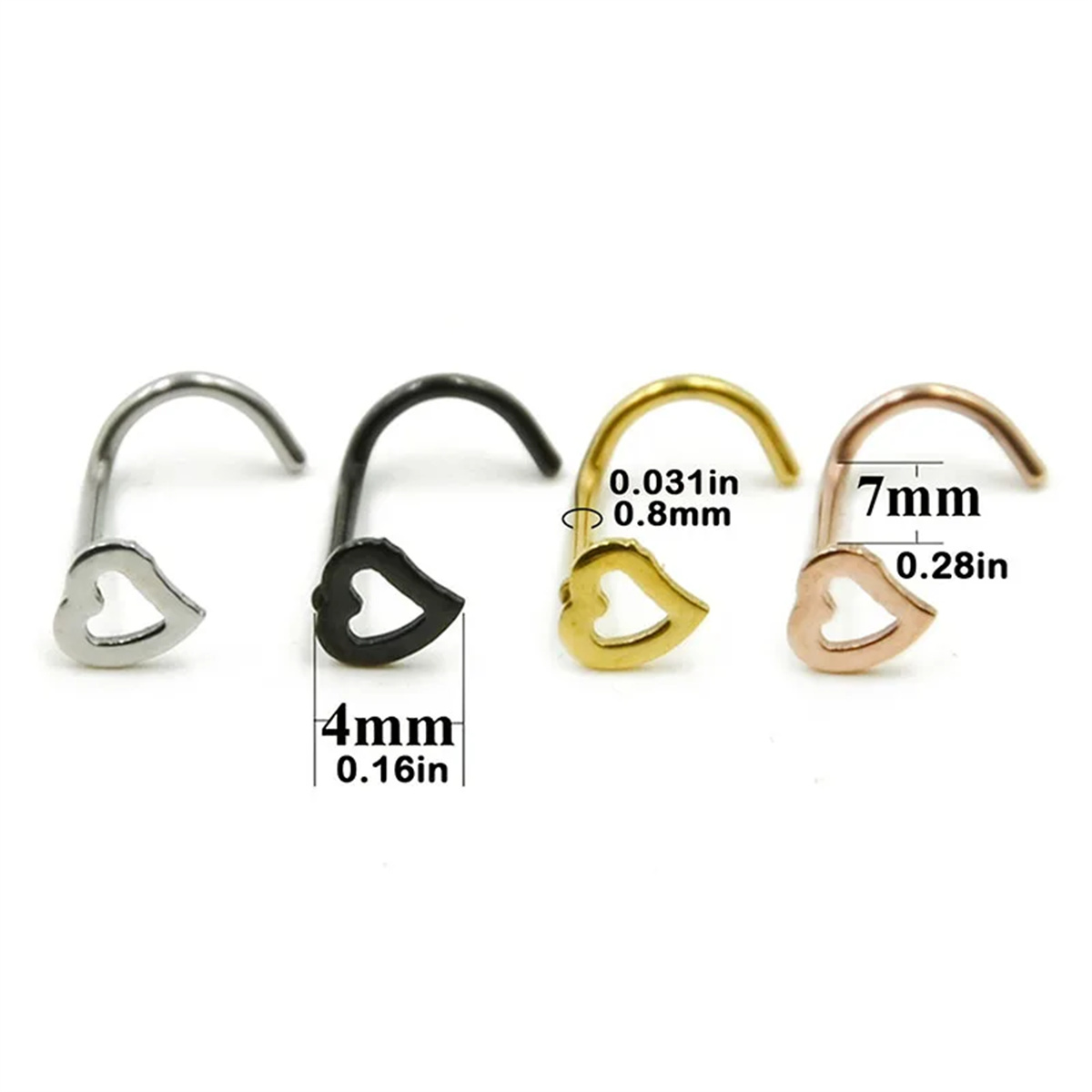 EVISPOL 5Pcs Fashion Hollow He - Body Jewelry Metal Types review and price