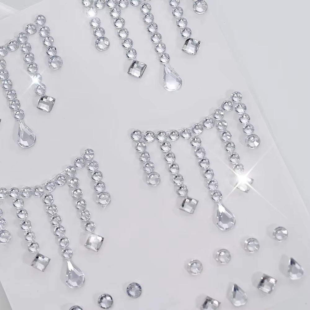 1/5 Sheets Face Jewels Sticker - Body Jewelry Stickers review and price