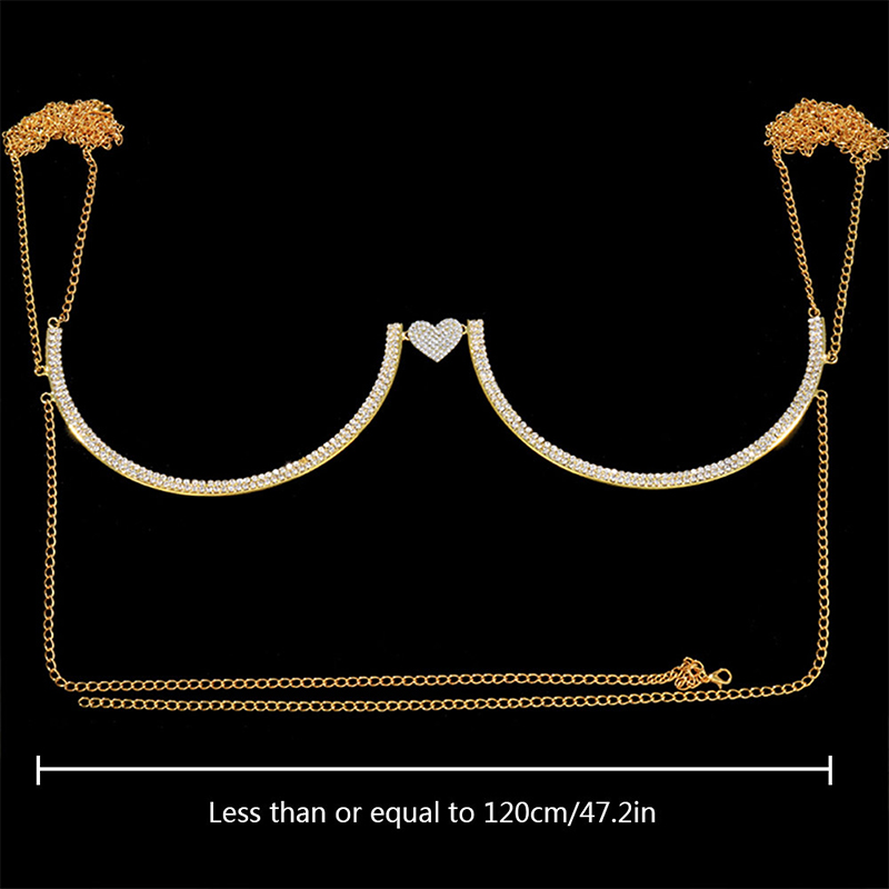 Stonefans Heart Rhinestone Che - Body Jewelry Chest review and price