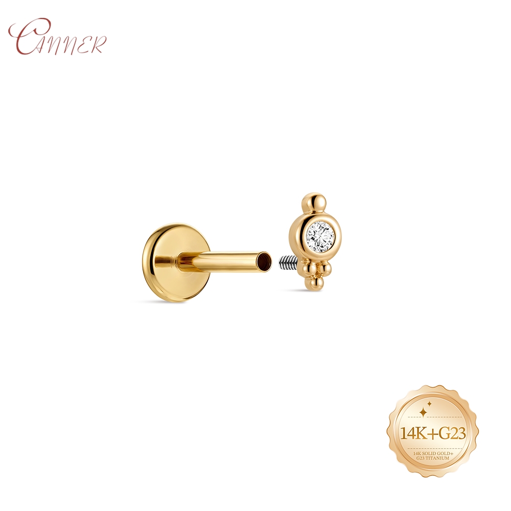 CANNER 14K Solid Gold internal - Body Jewelry Ear Piercing review and price