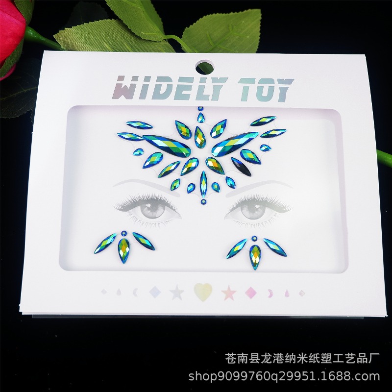 Sparkling Acrylic Rhinestone F - Body Jewelry Stickers review and price