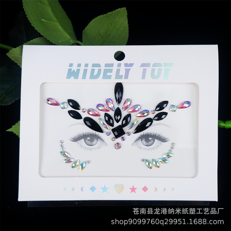 Sparkling Acrylic Rhinestone F - Body Jewelry Stickers review and price