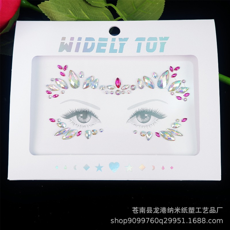 Sparkling Acrylic Rhinestone F - Body Jewelry Stickers review and price