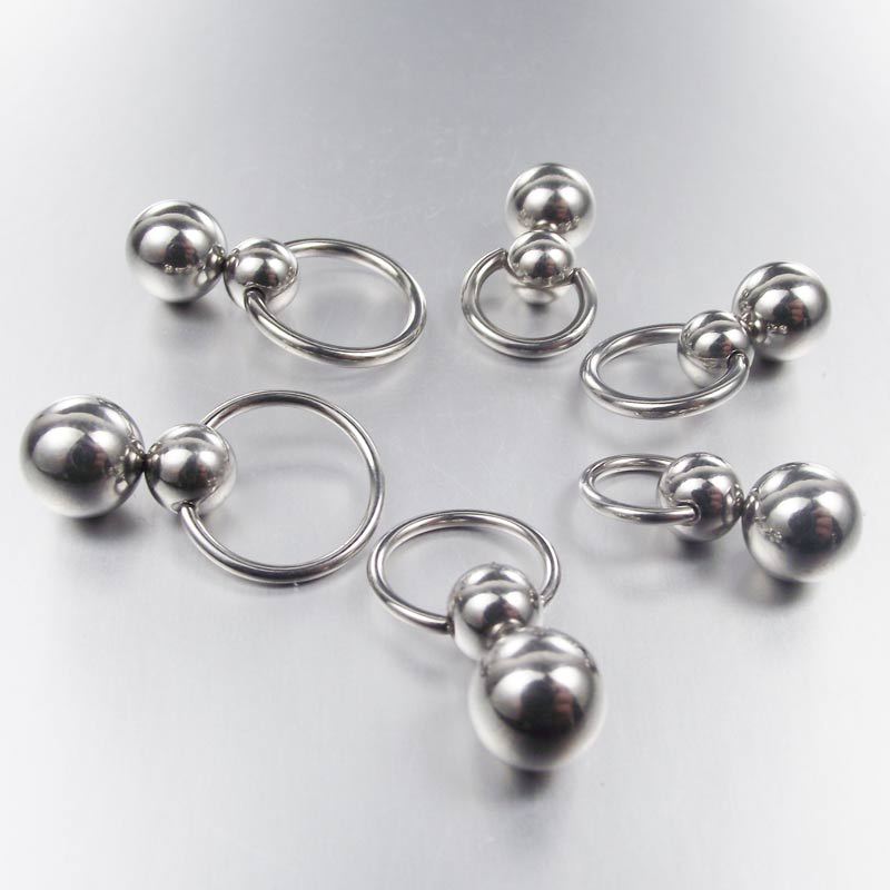 Stainless Steel Double Ball Cu - Nipple Bar Curved review and price